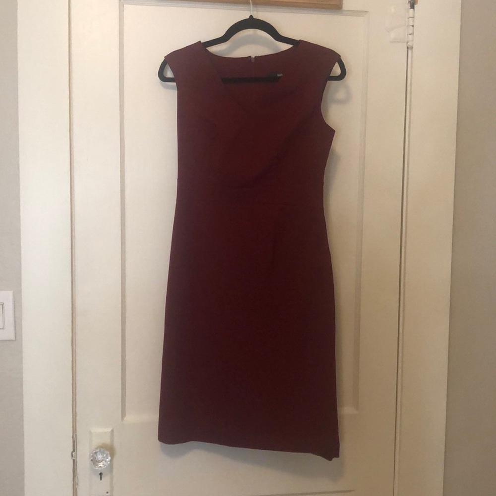 Maroon knee length dress